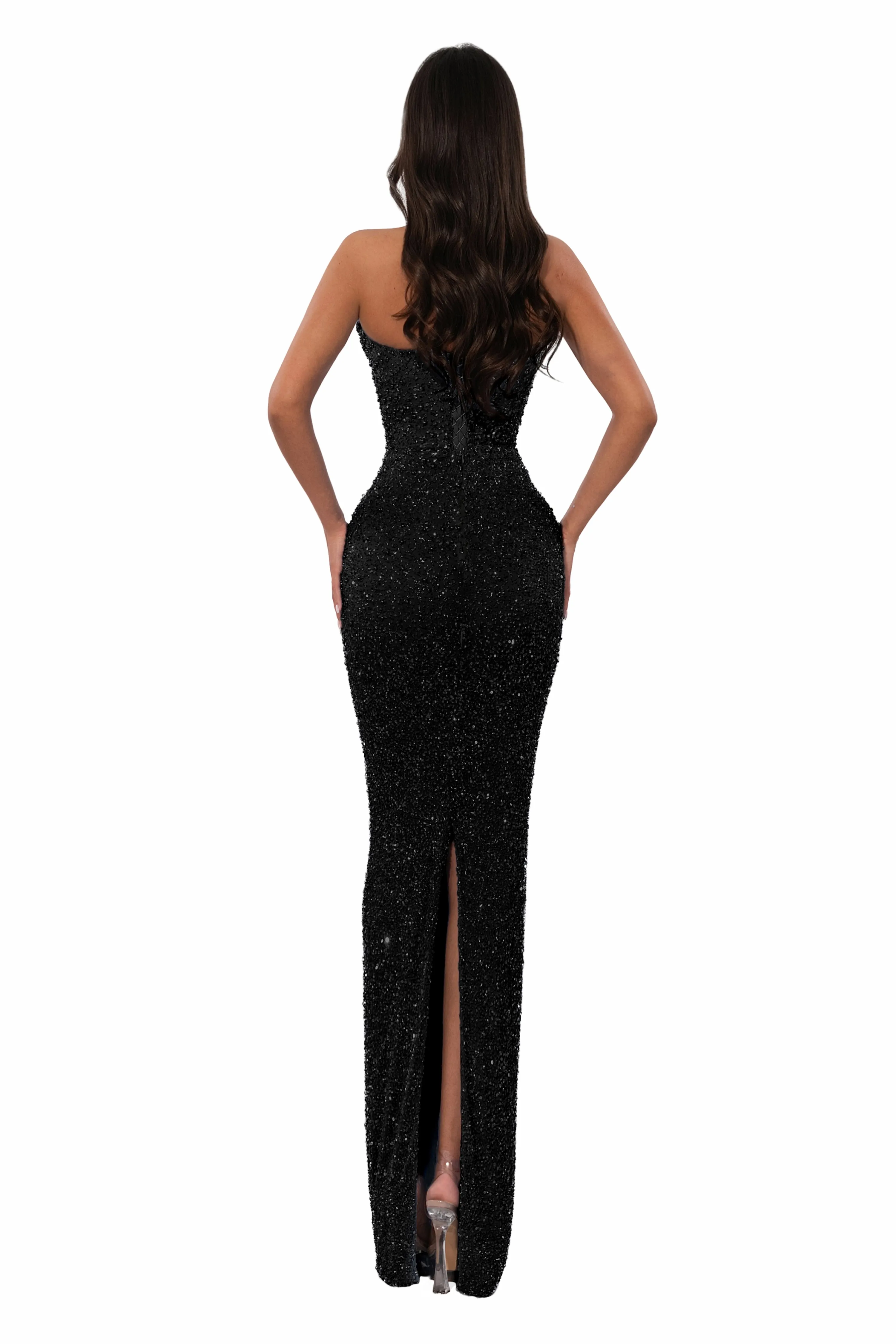 Halter Crystal Gown Black sold by Albina Dyla product image thumbnail 2