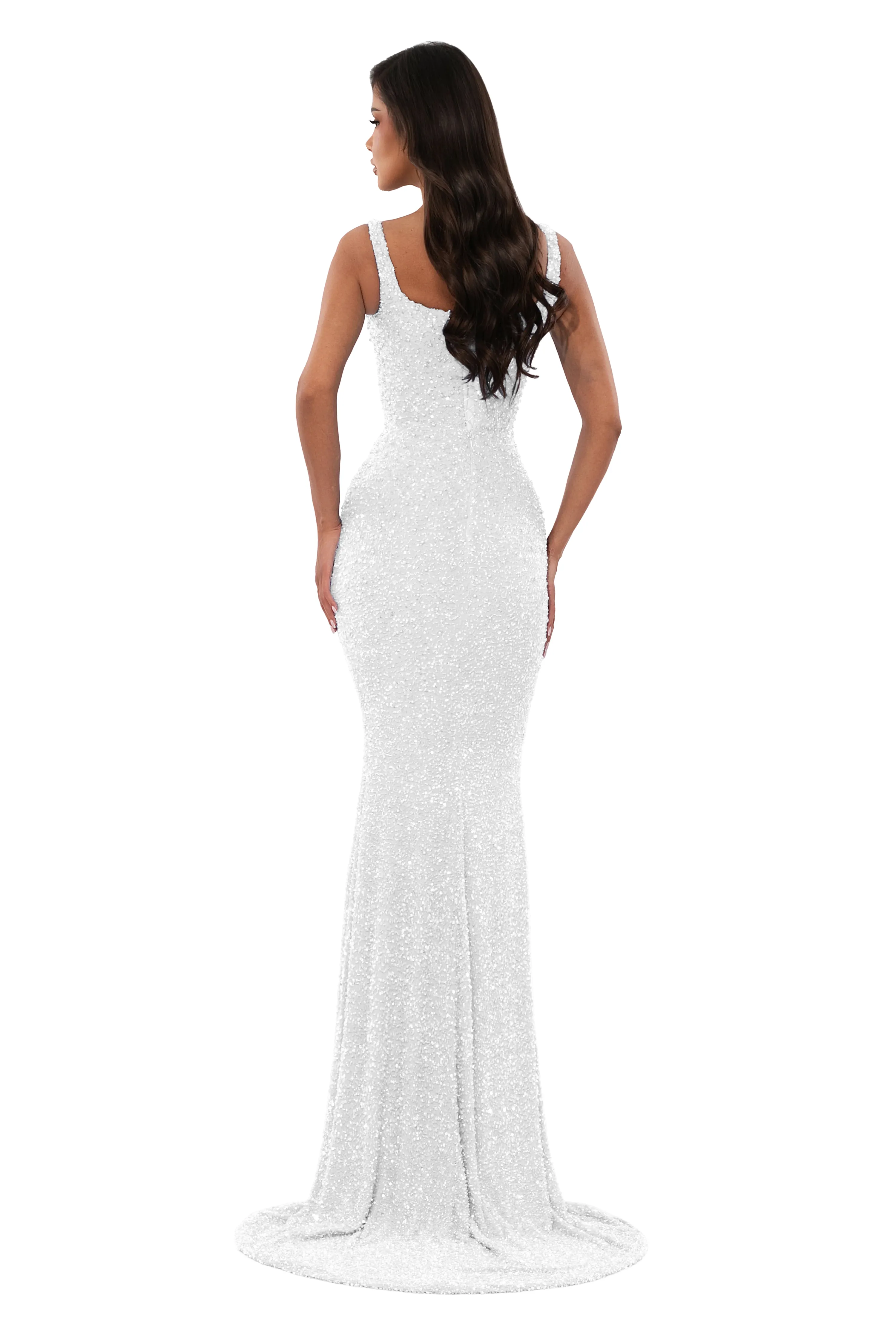 White Crystal Strap Gown sold by Albina Dyla product image thumbnail 2