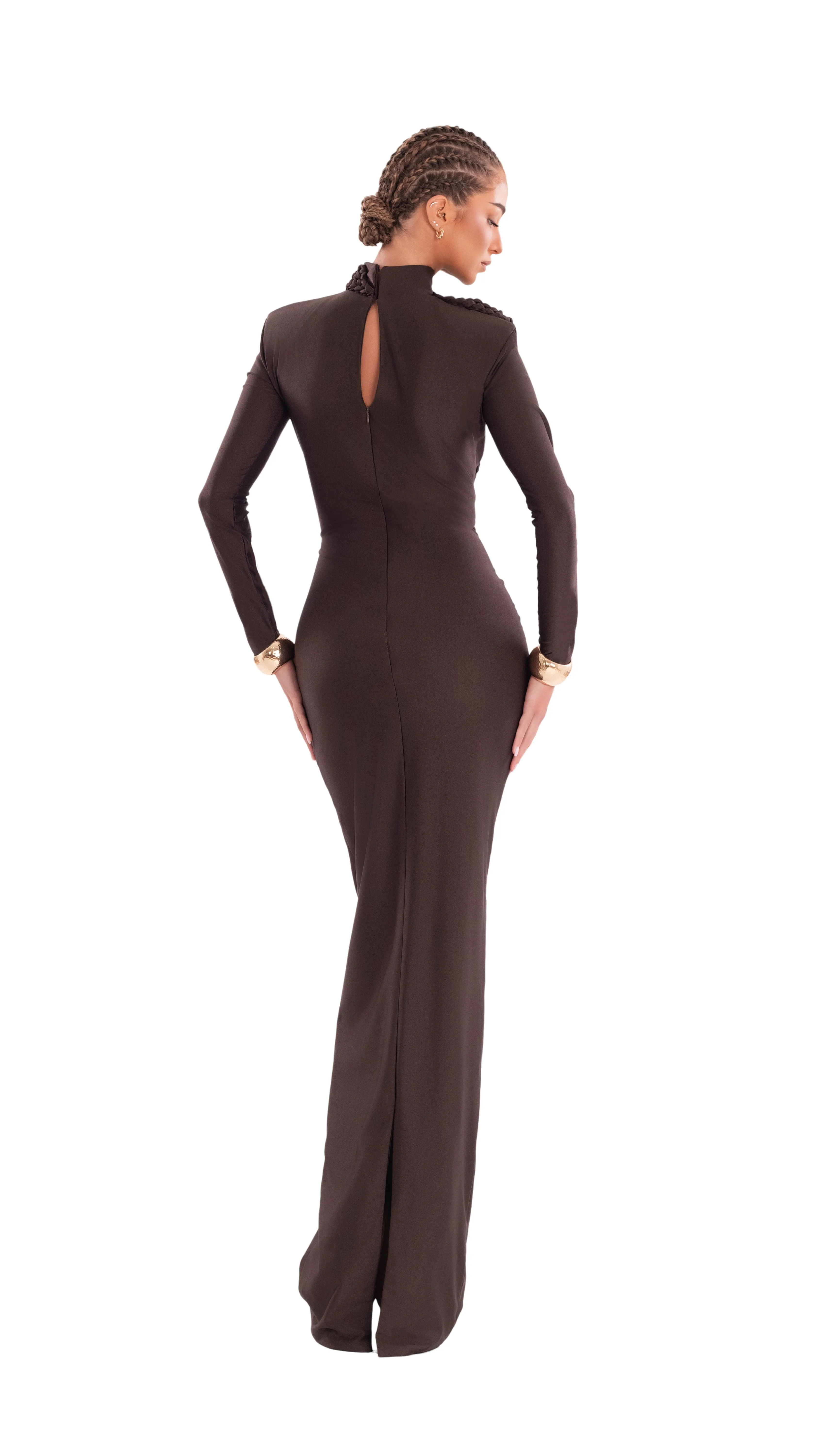 Chocolate Serpentine Gown (Limited Availability) sold by Albina Dyla product image thumbnail 2