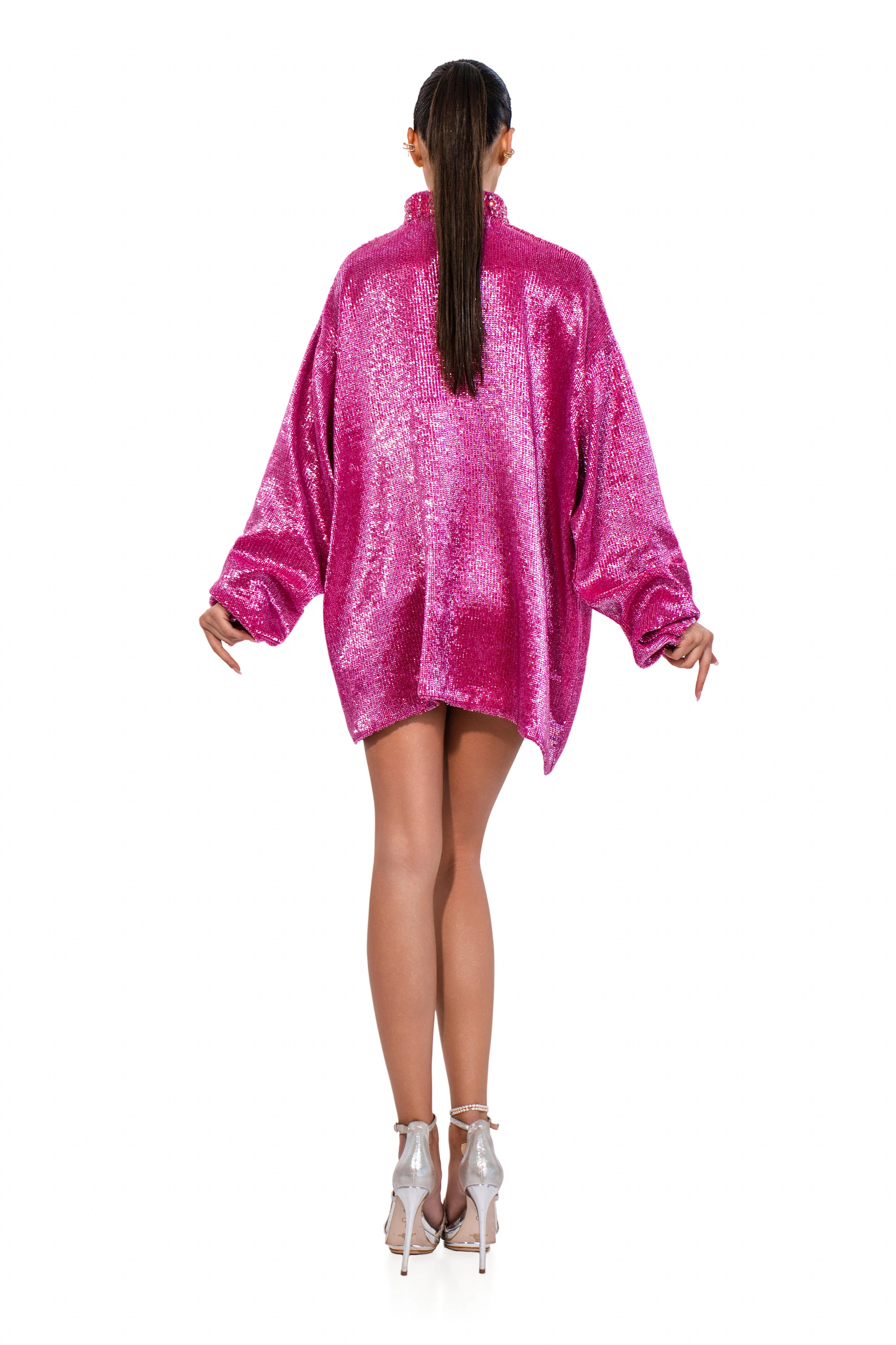 OVERSIZED FUCHSIA RACING TUNIC sold by Albina Dyla product image thumbnail 2