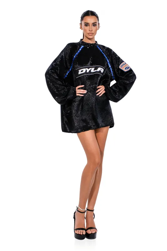 OVERSIZED BLACK DYLA TUNIC made by Albina Dyla