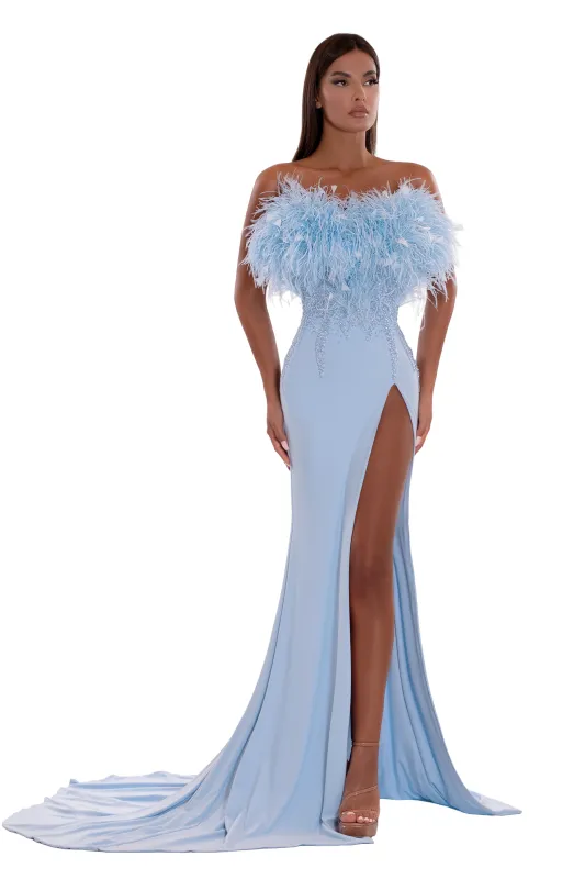 BLUE FEATHERS CORSET (Limited Availability) made by Albina Dyla