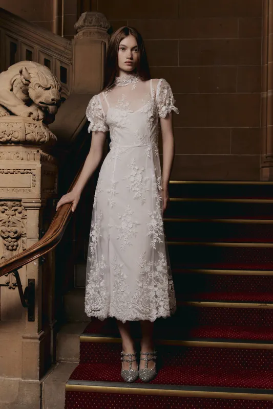 Porcelain dress in Ivory Lace made by macgraw