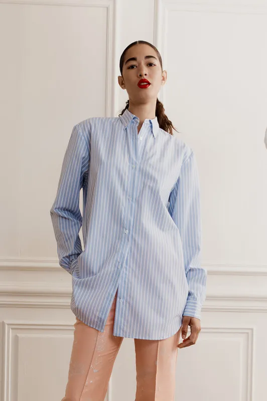 Critic Shirt in Blue stripe sold by macgraw