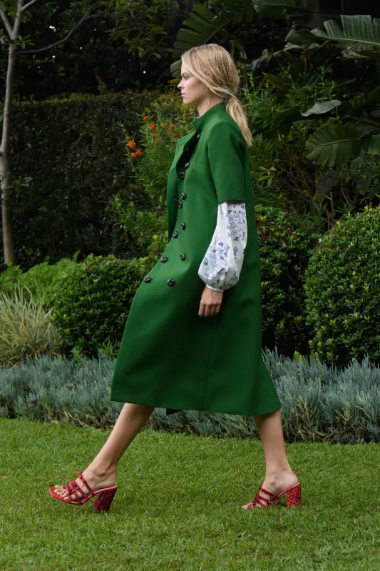Temperate Long Blazer in Green made by macgraw