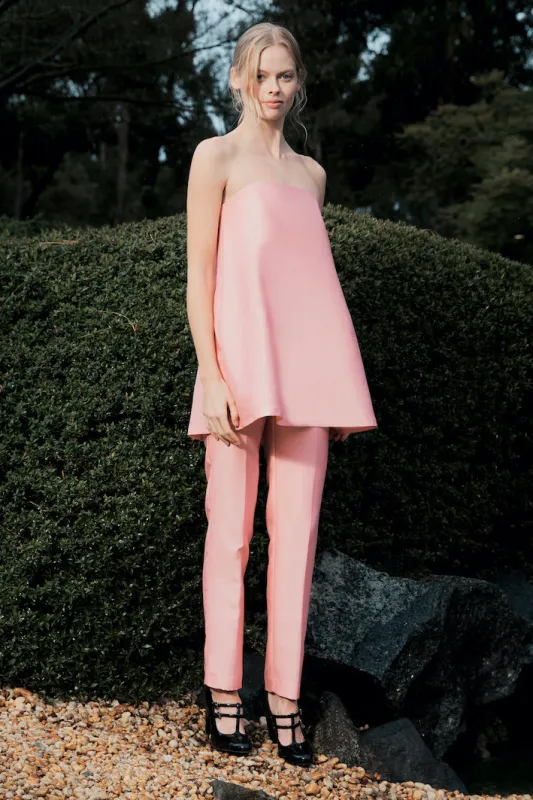 Non Chalant Trouser in pink silk wool made by macgraw