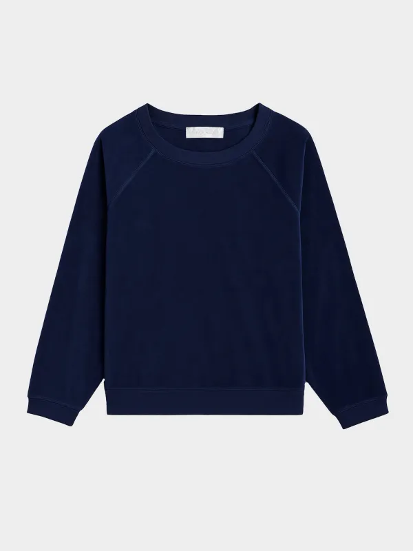 Tilos Sweatshirt in Velour sold by Suzie Kondi