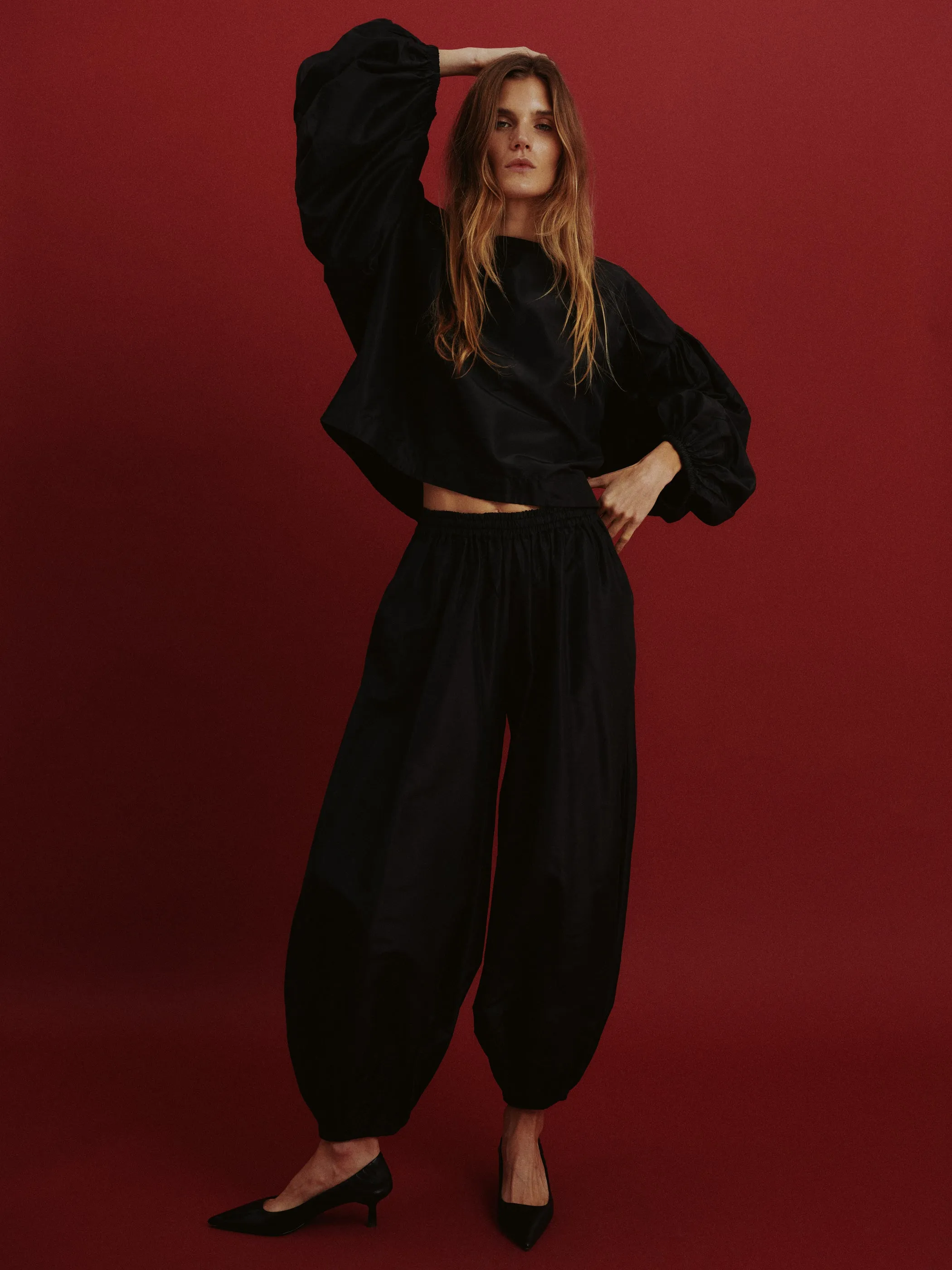 Balon Top in Silk Taffeta sold by Suzie Kondi product image thumbnail 2