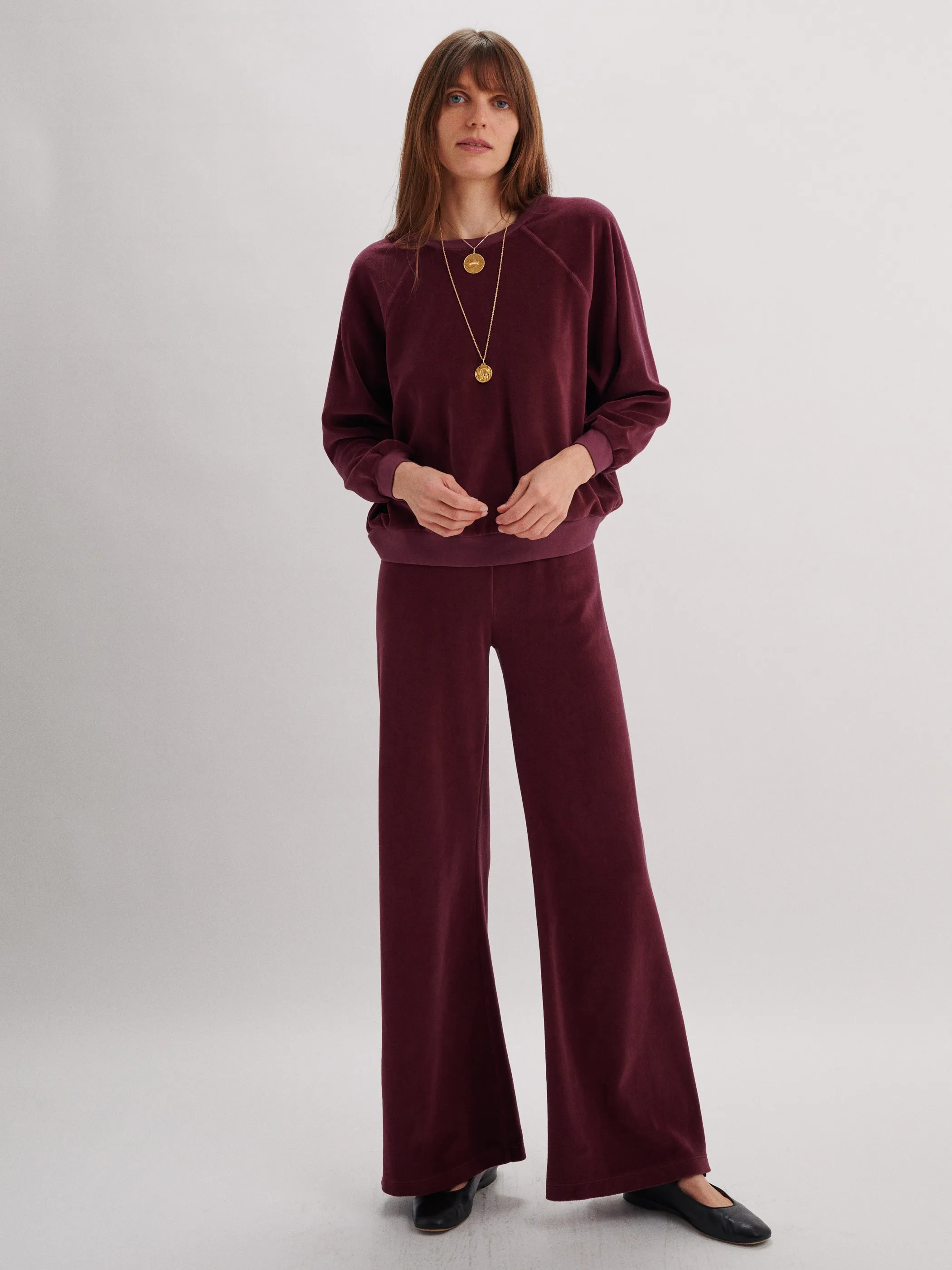 The Zephyra Flare Pants in Velour sold by Suzie Kondi product image thumbnail 5