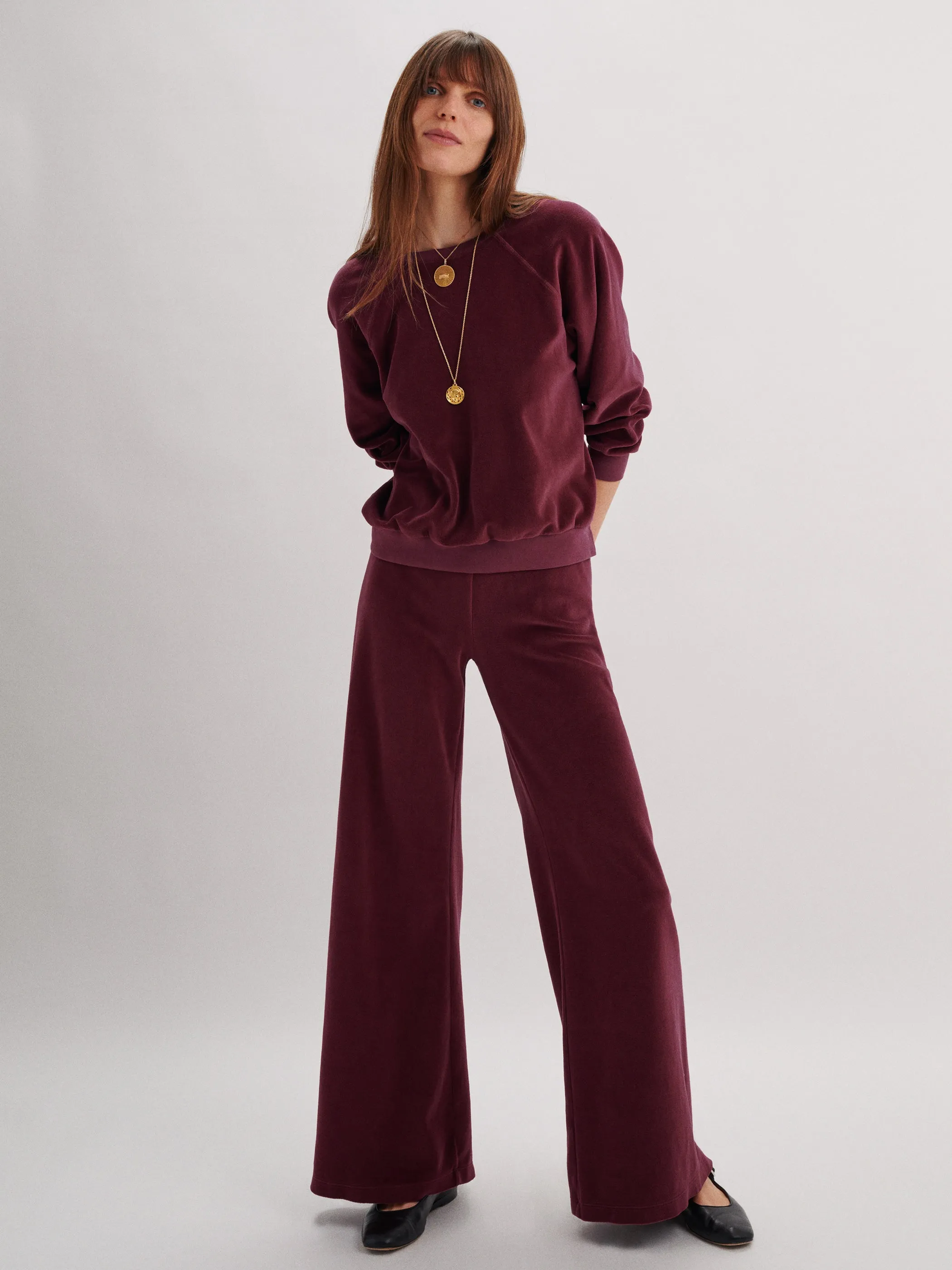 The Zephyra Flare Pants in Velour sold by Suzie Kondi product image thumbnail 4