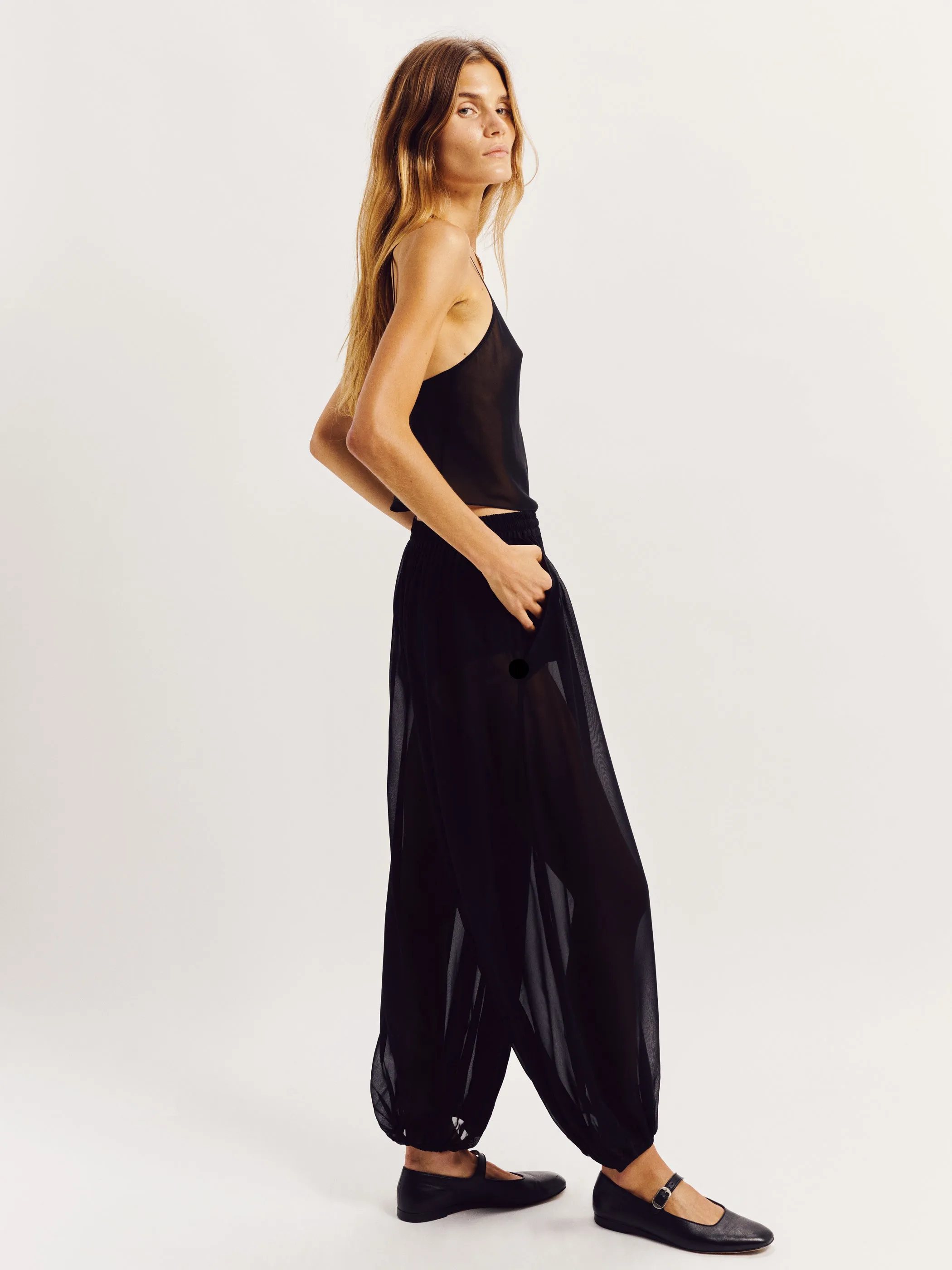 Sofia Pants in Silk Chiffon sold by Suzie Kondi product image thumbnail 2