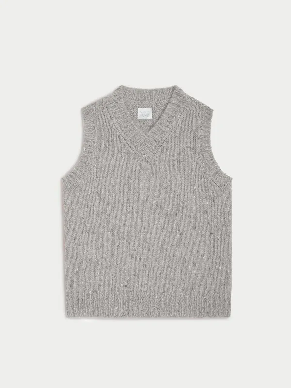 Nico Vest in Luxtweed Cashmere made by Suzie Kondi