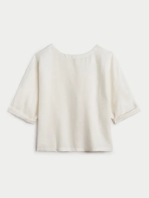 Saria Top in Linen made by Suzie Kondi