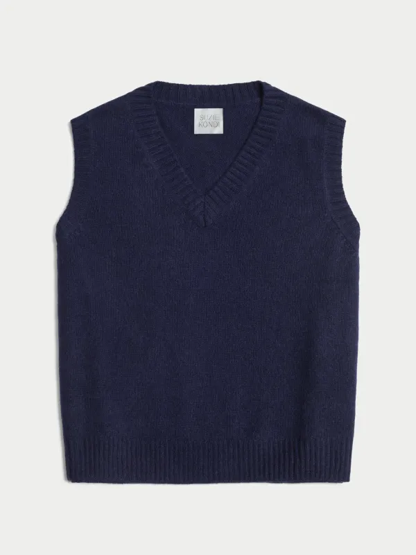 Stevie Vest in Cashmere sold by Suzie Kondi