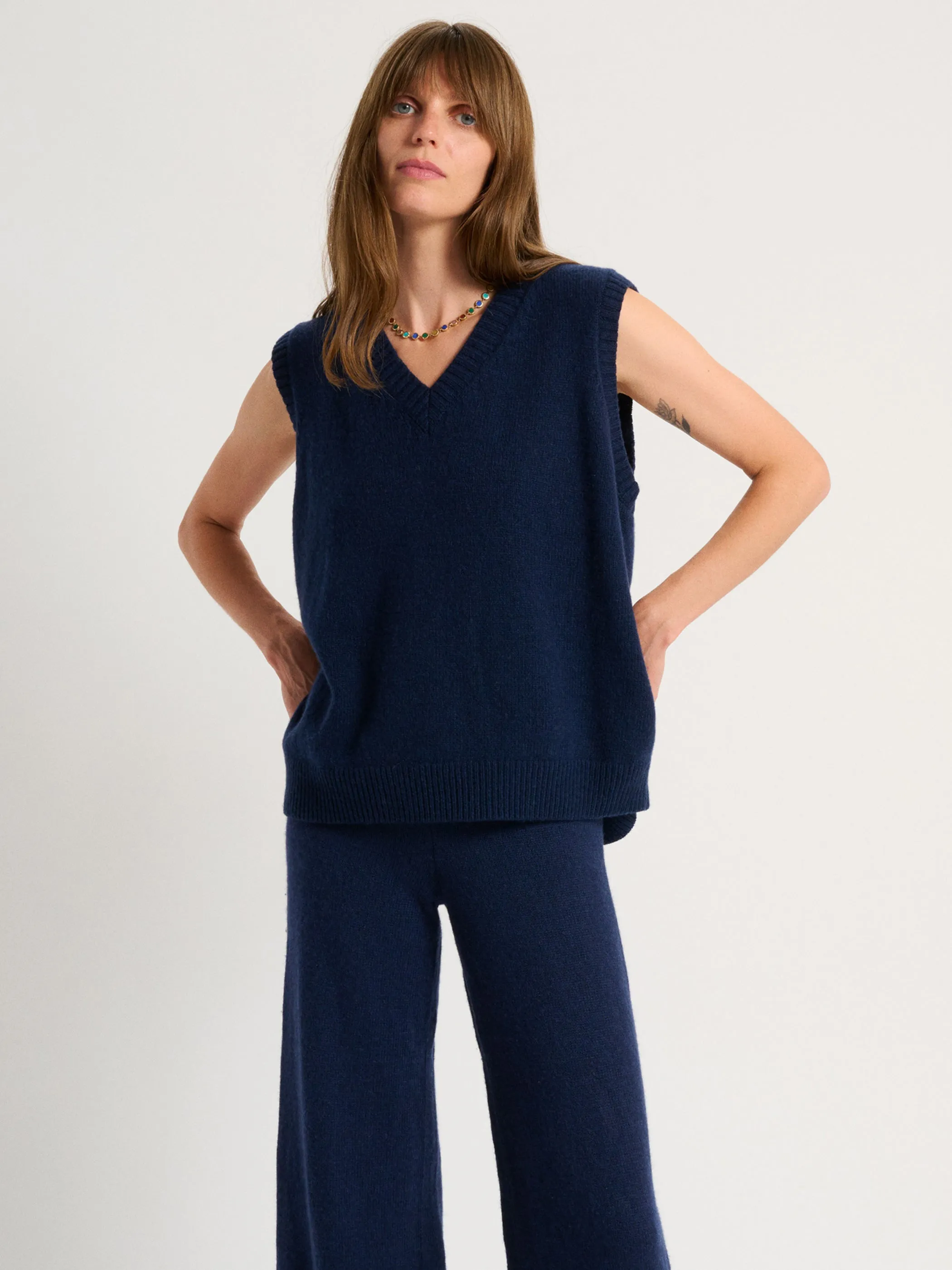 Stevie Vest in Cashmere sold by Suzie Kondi product image thumbnail 2