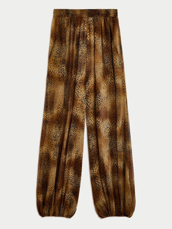 Sofia Pants in Silk Chiffon made by Suzie Kondi
