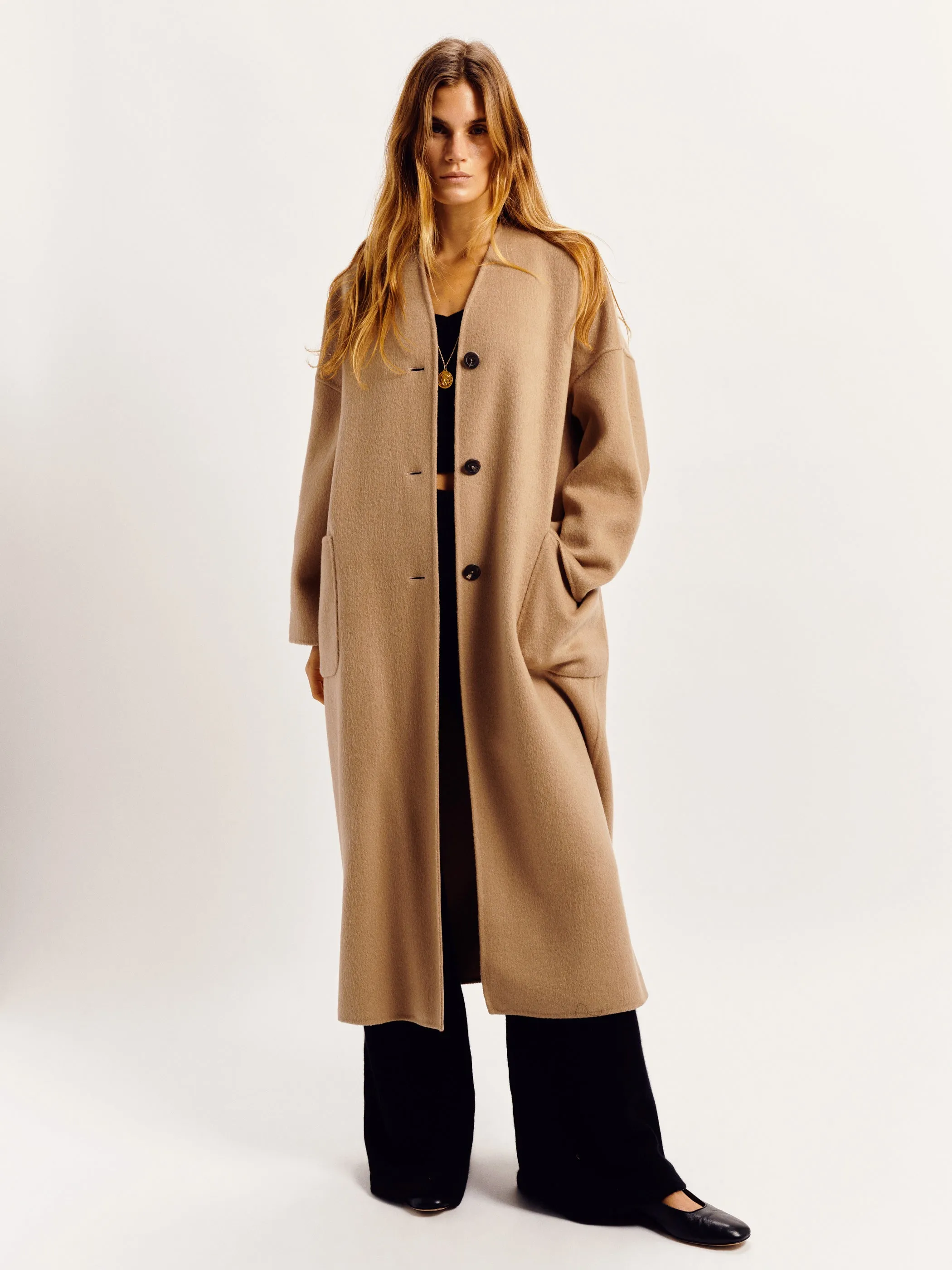 The Kyma Coat in Doublefaced Cashmere sold by Suzie Kondi product image thumbnail 3