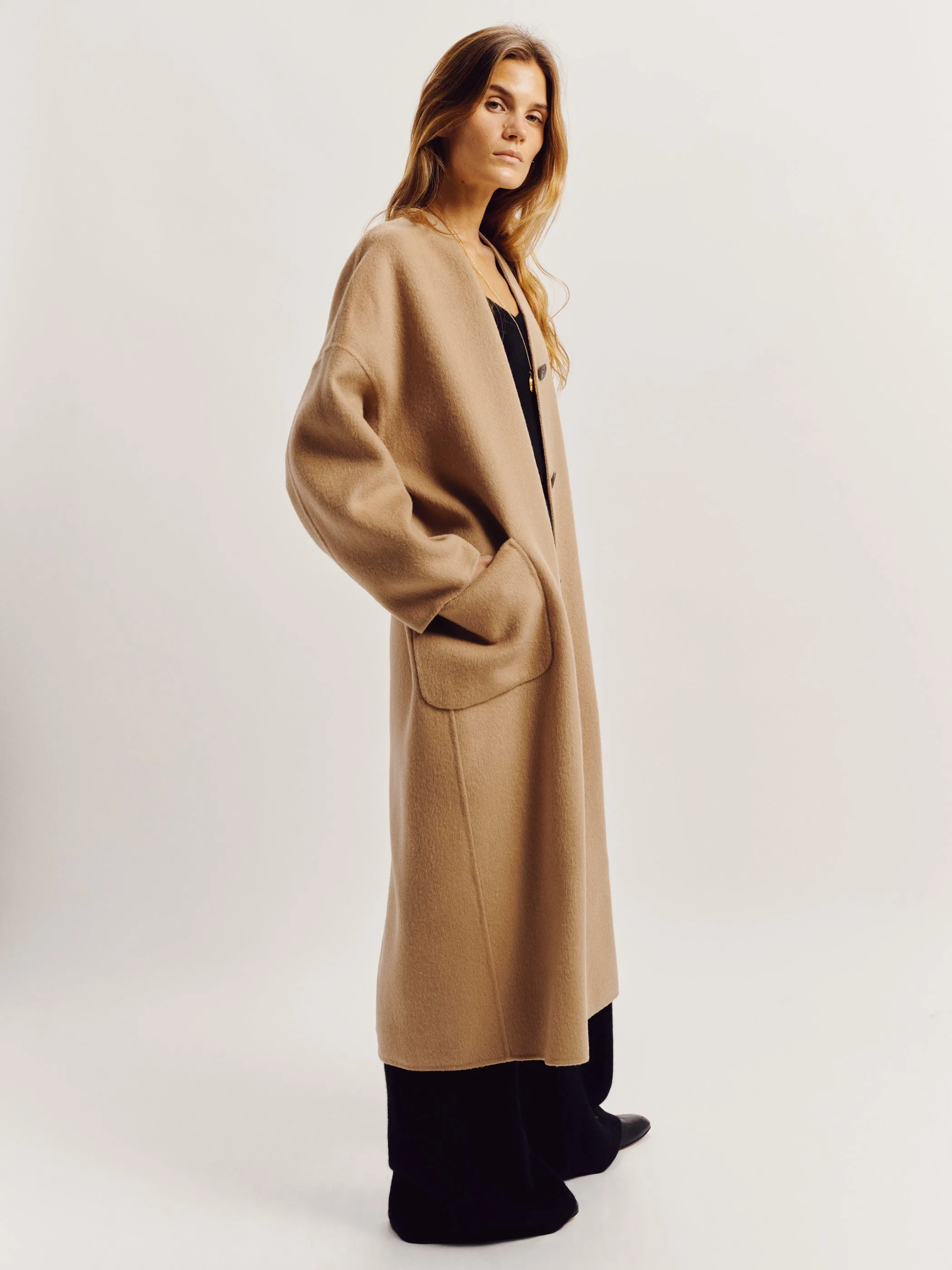 The Kyma Coat in Doublefaced Cashmere sold by Suzie Kondi product image thumbnail 2