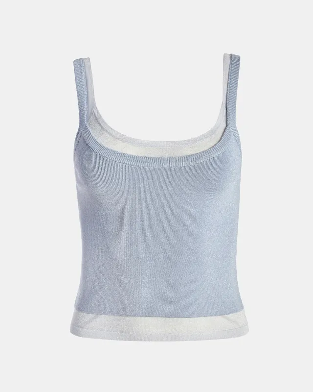 Metallic Knit Layered Tank Top made by Kate Barton