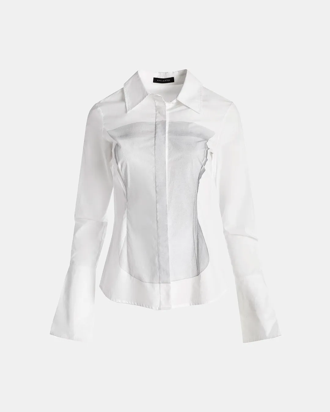 Illusion Print Corset Button Down sold by Kate Barton