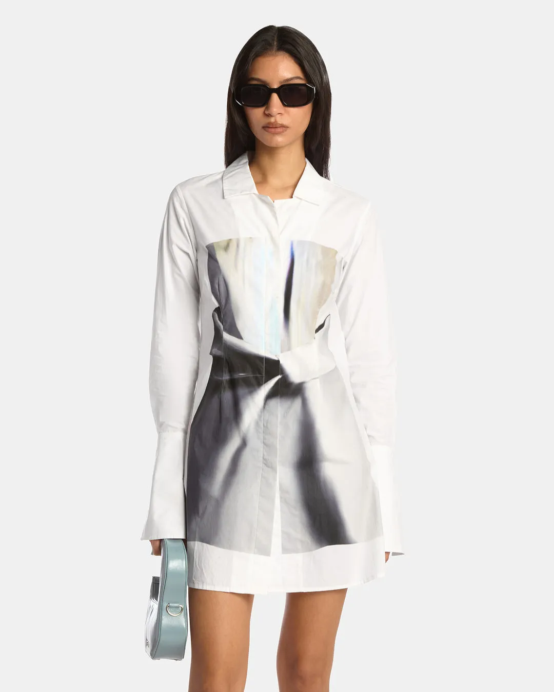 Illusion Print Button Down Dress sold by Kate Barton product image thumbnail 5