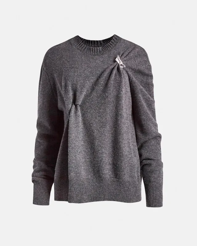 Draped Merino Cashmere Sweater made by Kate Barton