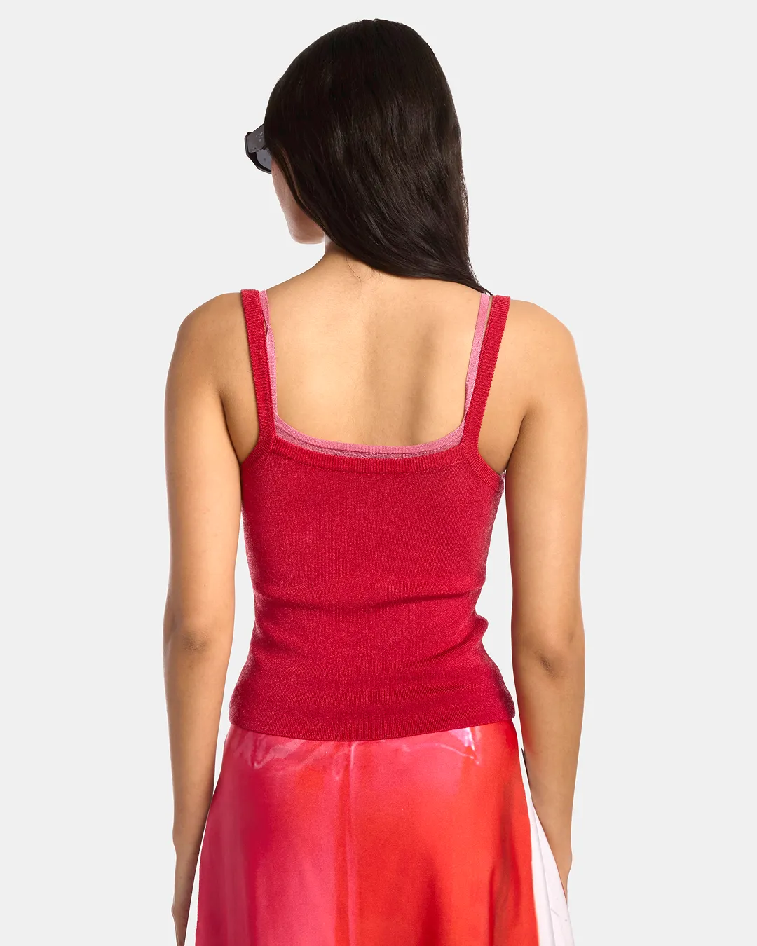 Metallic Knit Layered Tank Top sold by Kate Barton product image thumbnail 4