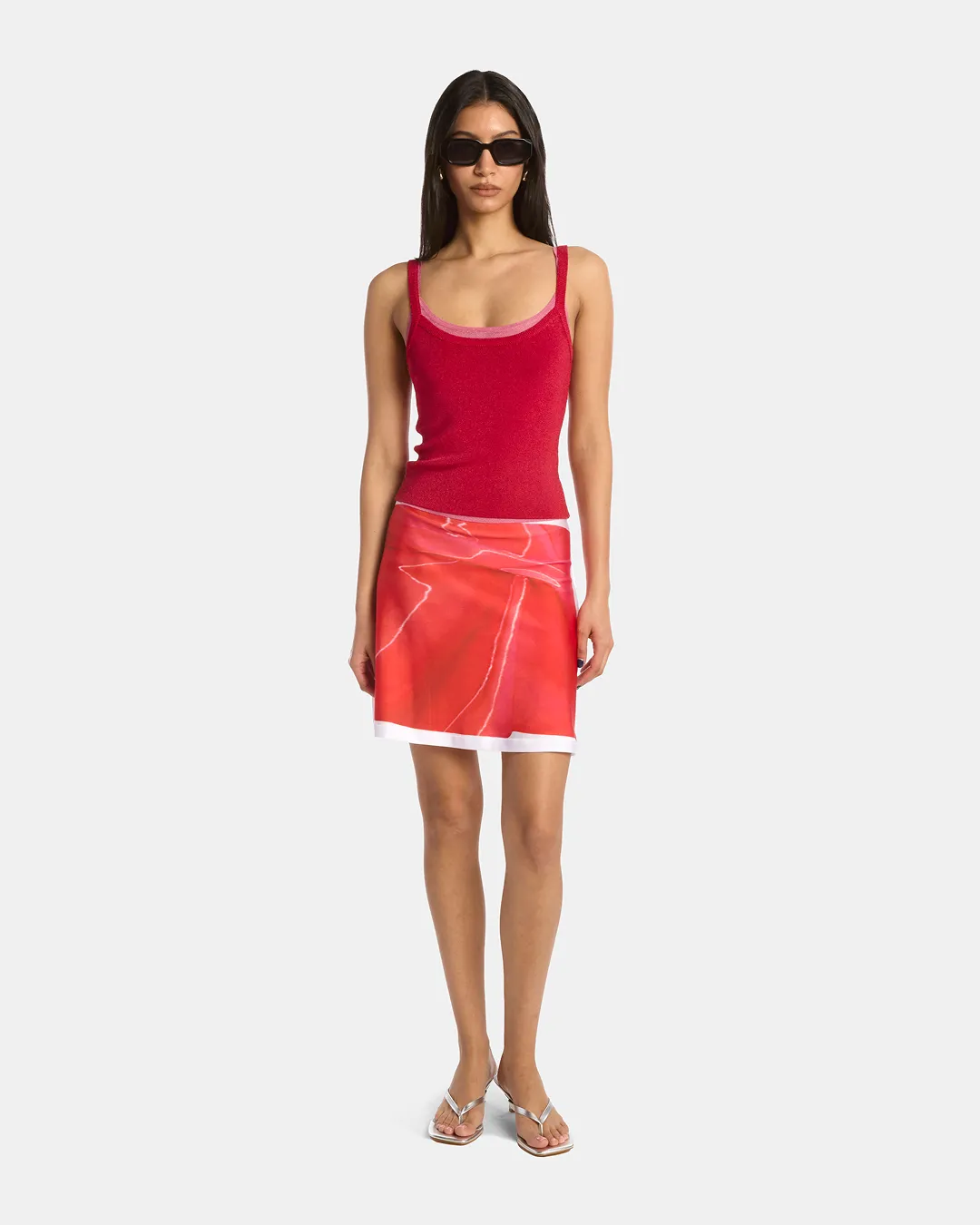 Metallic Knit Layered Tank Top sold by Kate Barton product image thumbnail 2