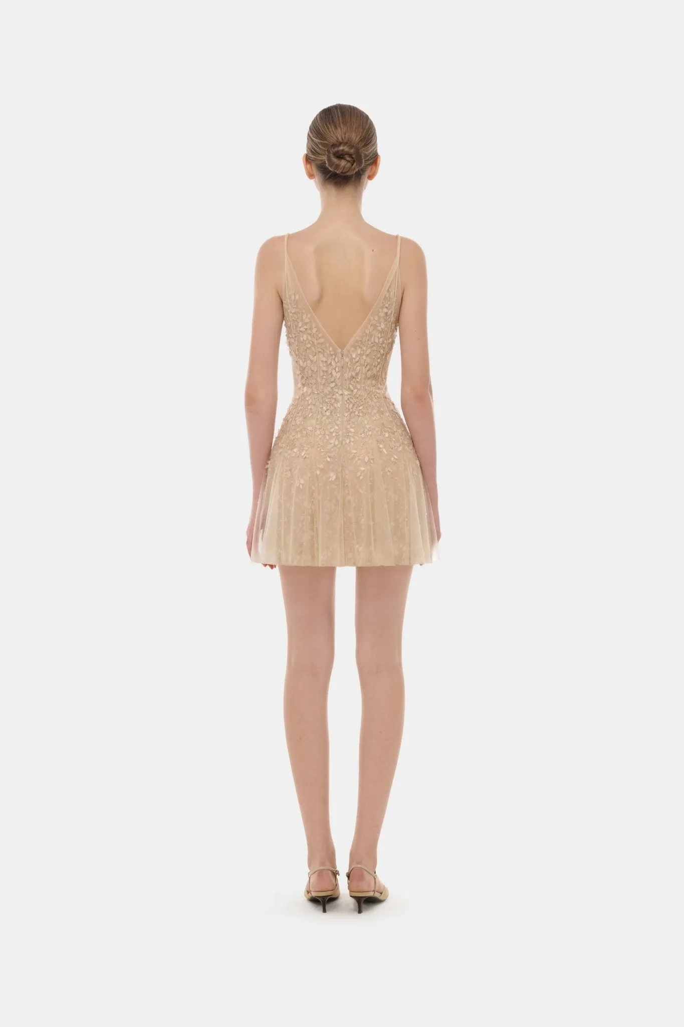 Pastel Deep-V Mini Dress sold by Montsand product image thumbnail 4