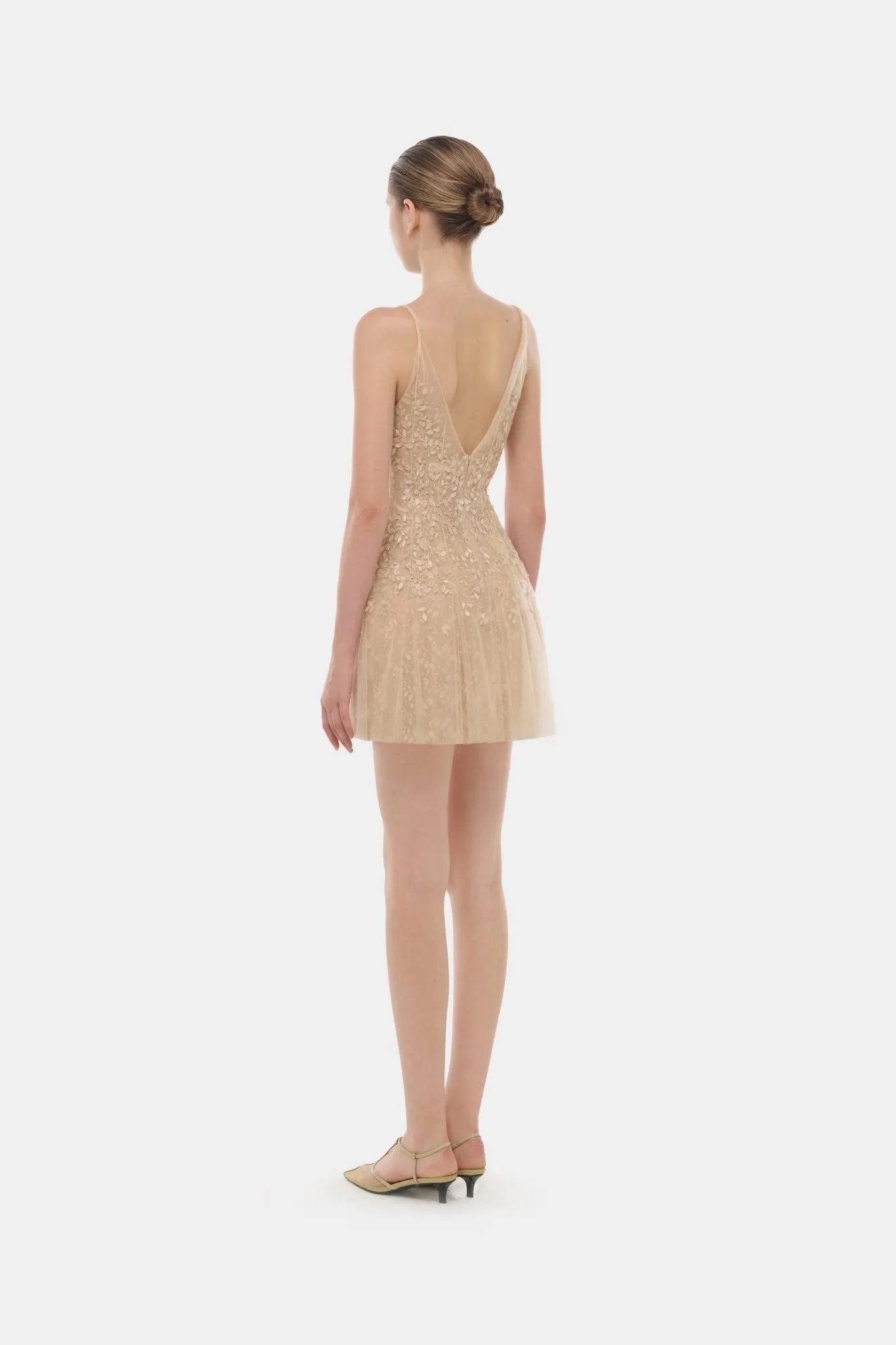 Pastel Deep-V Mini Dress sold by Montsand product image thumbnail 3