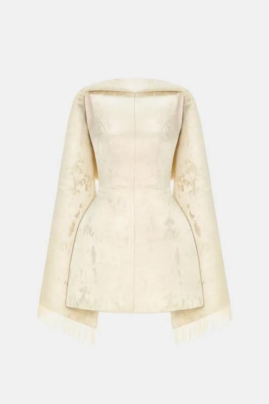 Gold Tailored Scarf Mini Dress made by Montsand