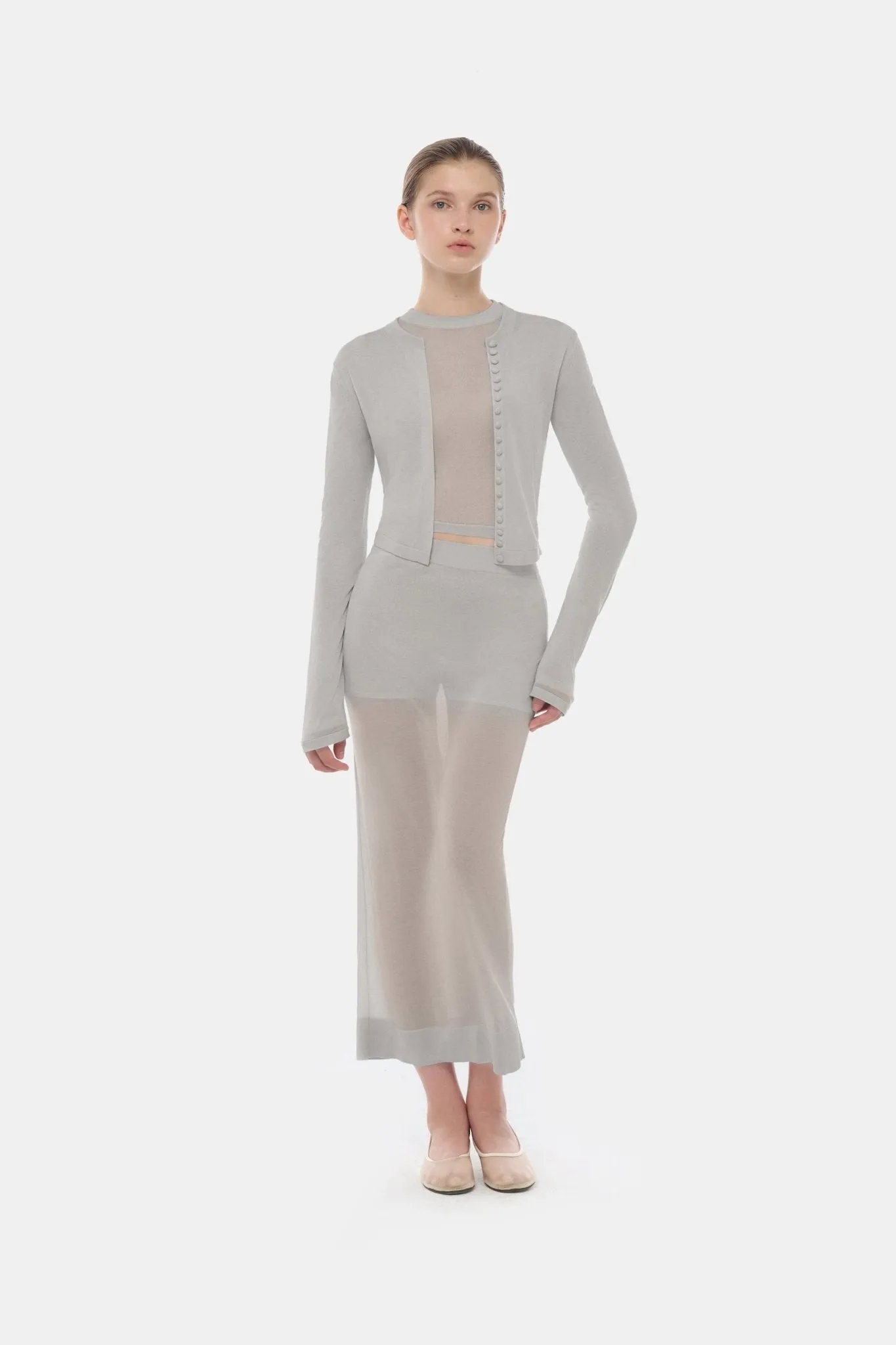Grey Long Sleeve Top sold by Montsand product image thumbnail 2