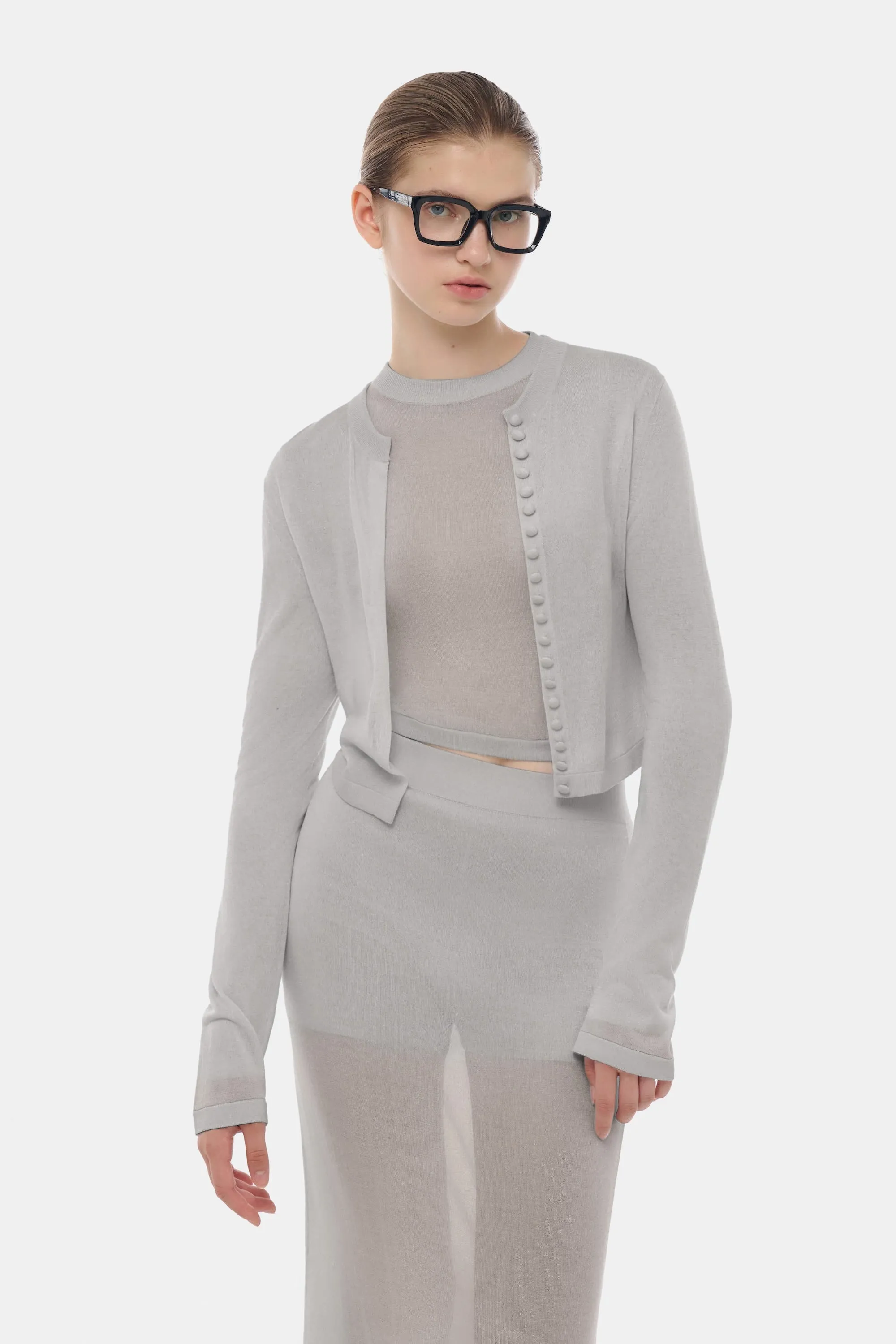 Grey Long Sleeve Top sold by Montsand product image thumbnail 5