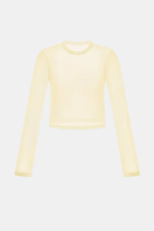 Ivory Long Sleeve Top made by Montsand