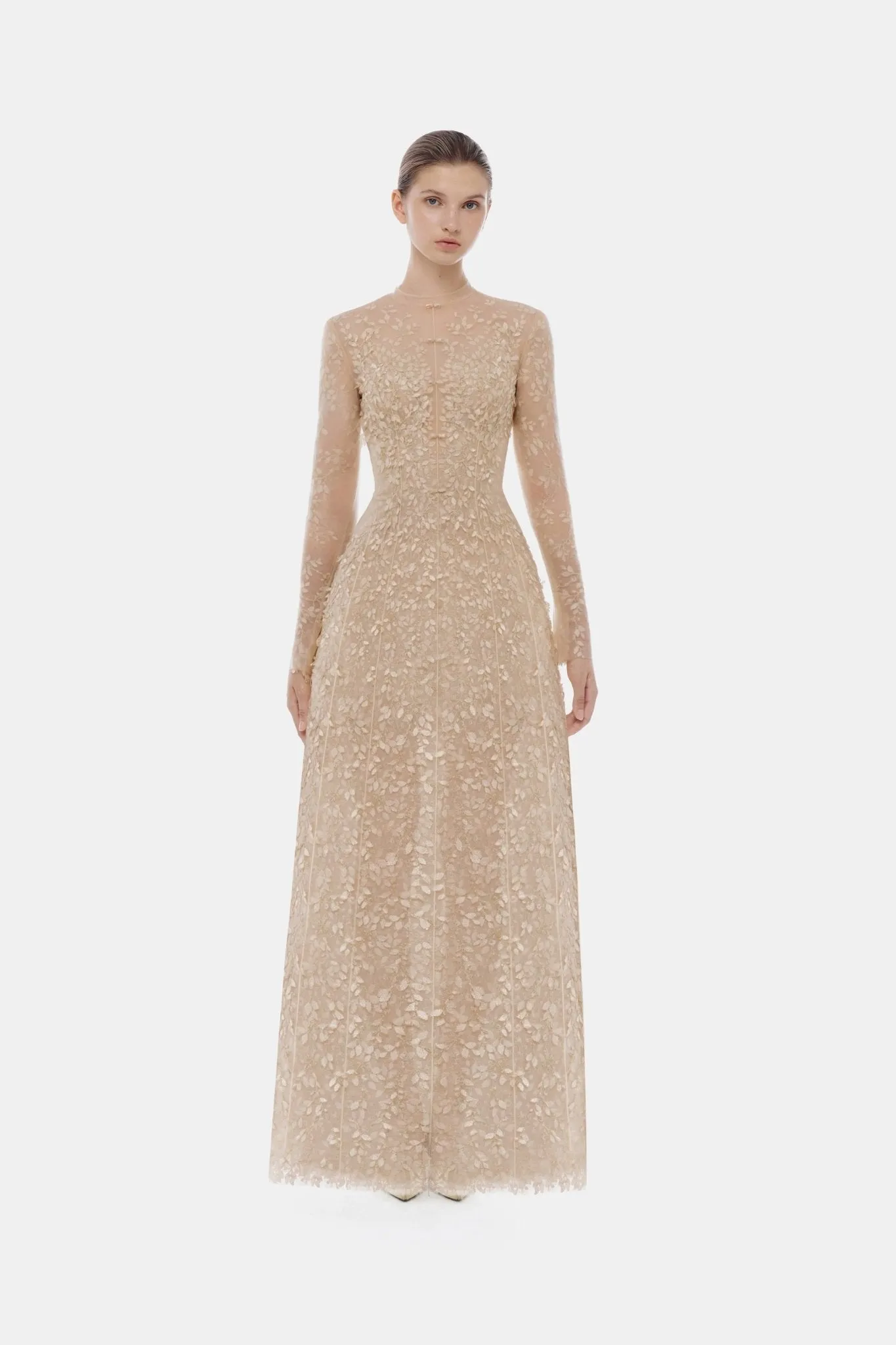 Pastel Mockneck Long Sleeve Maxi Dress sold by Montsand product image thumbnail 2