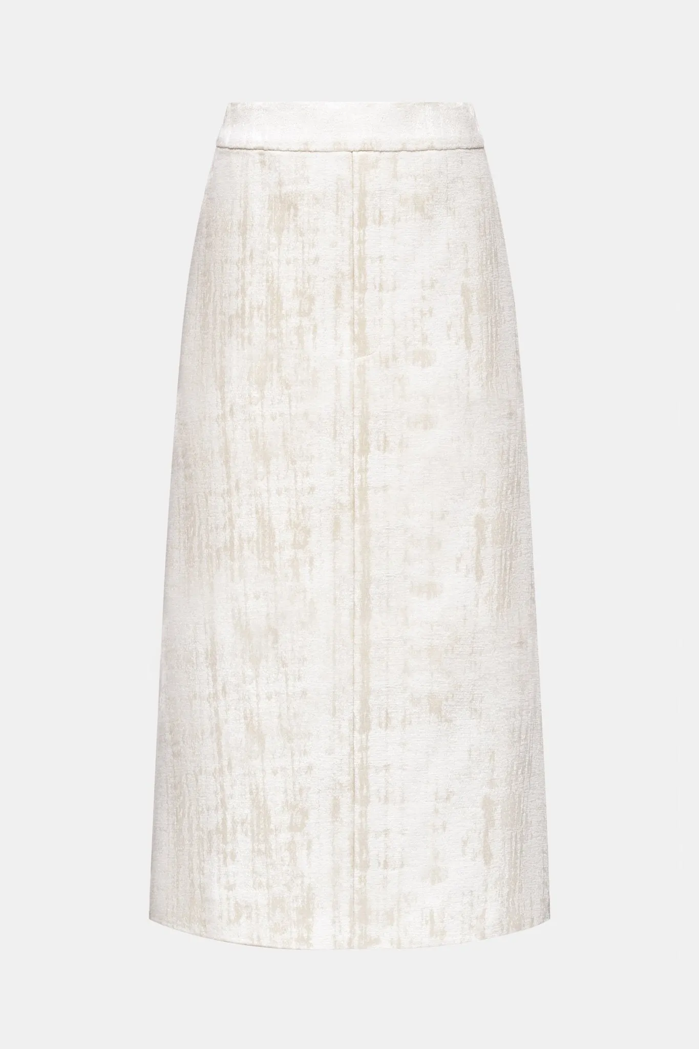 Ivory Brocade Midi Skirt sold by Montsand