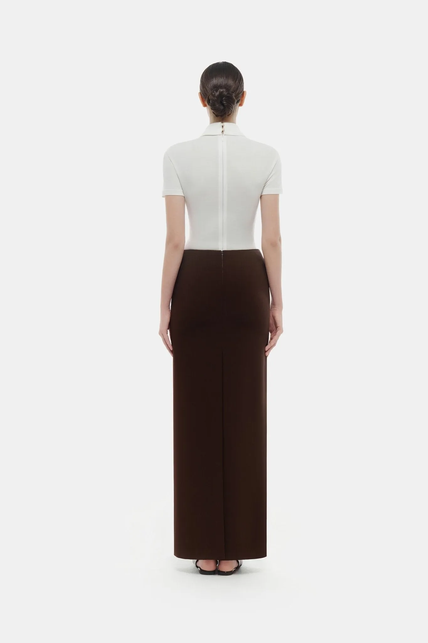 White Corset Polo Bodysuit sold by Montsand product image thumbnail 4