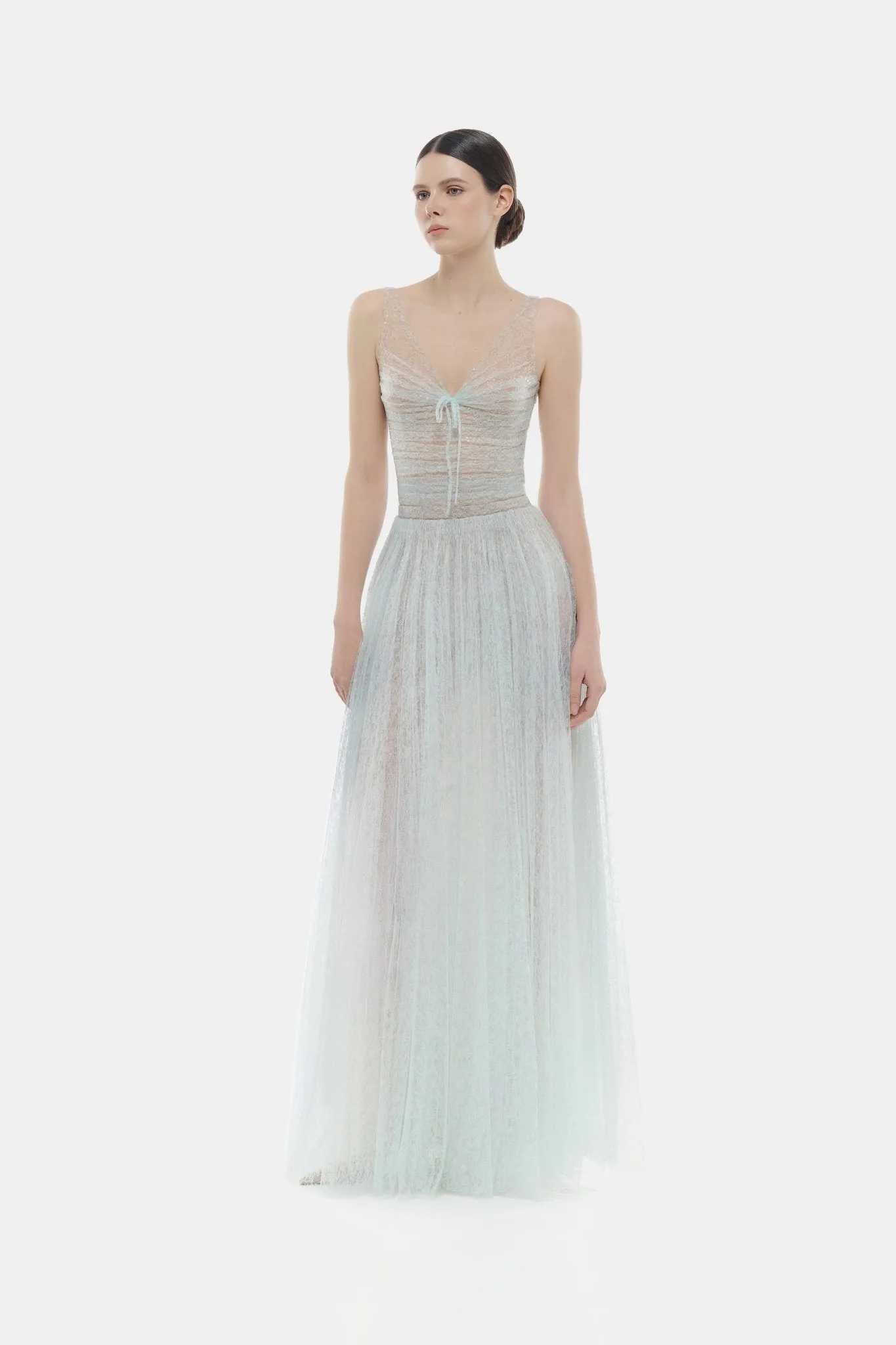 Blue Drapped Maxi Dress sold by Montsand product image thumbnail 2