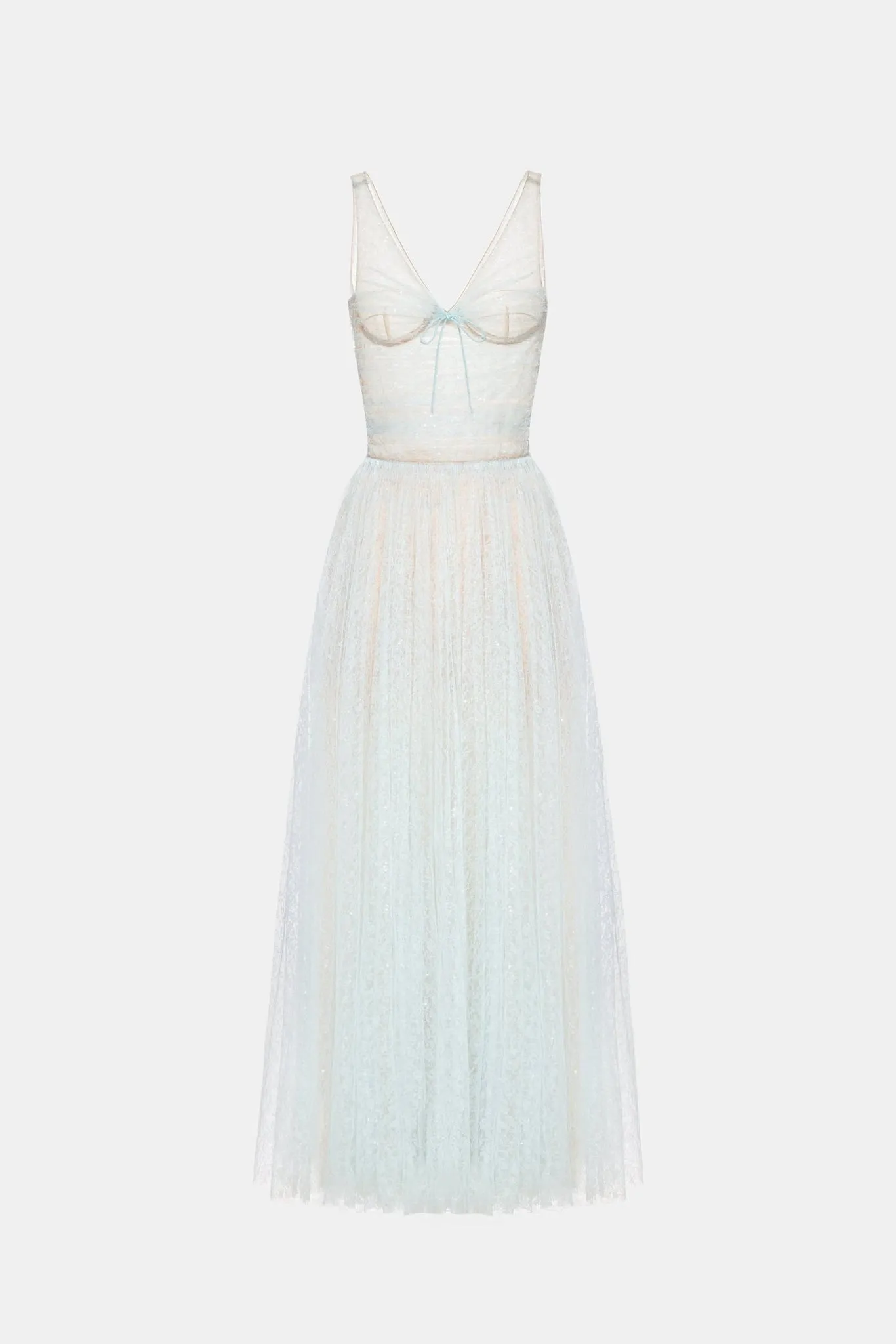 Blue Drapped Maxi Dress sold by Montsand