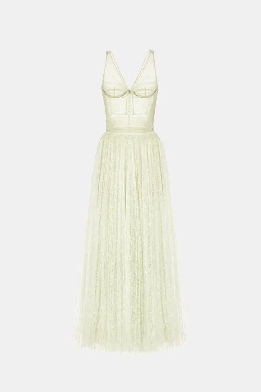 Mint Drapped Maxi Dress made by Montsand