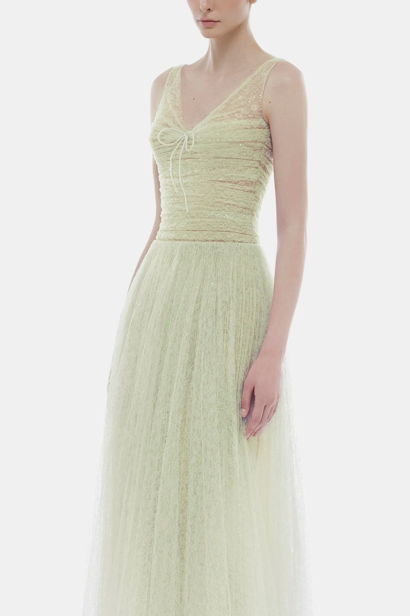 Mint Drapped Maxi Dress sold by Montsand product image thumbnail 5