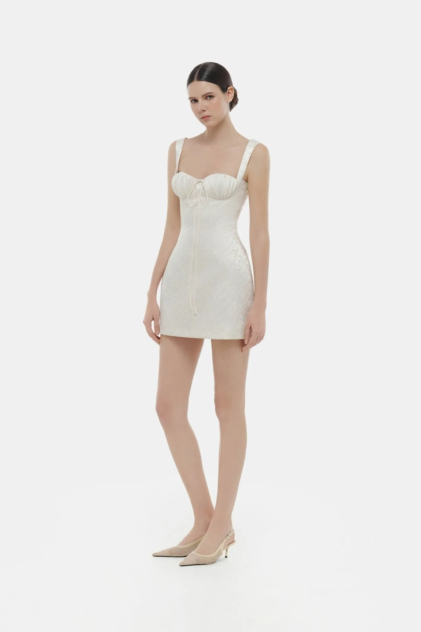 Ivory Floral Bustier Mini Dress sold by Montsand product image thumbnail 3