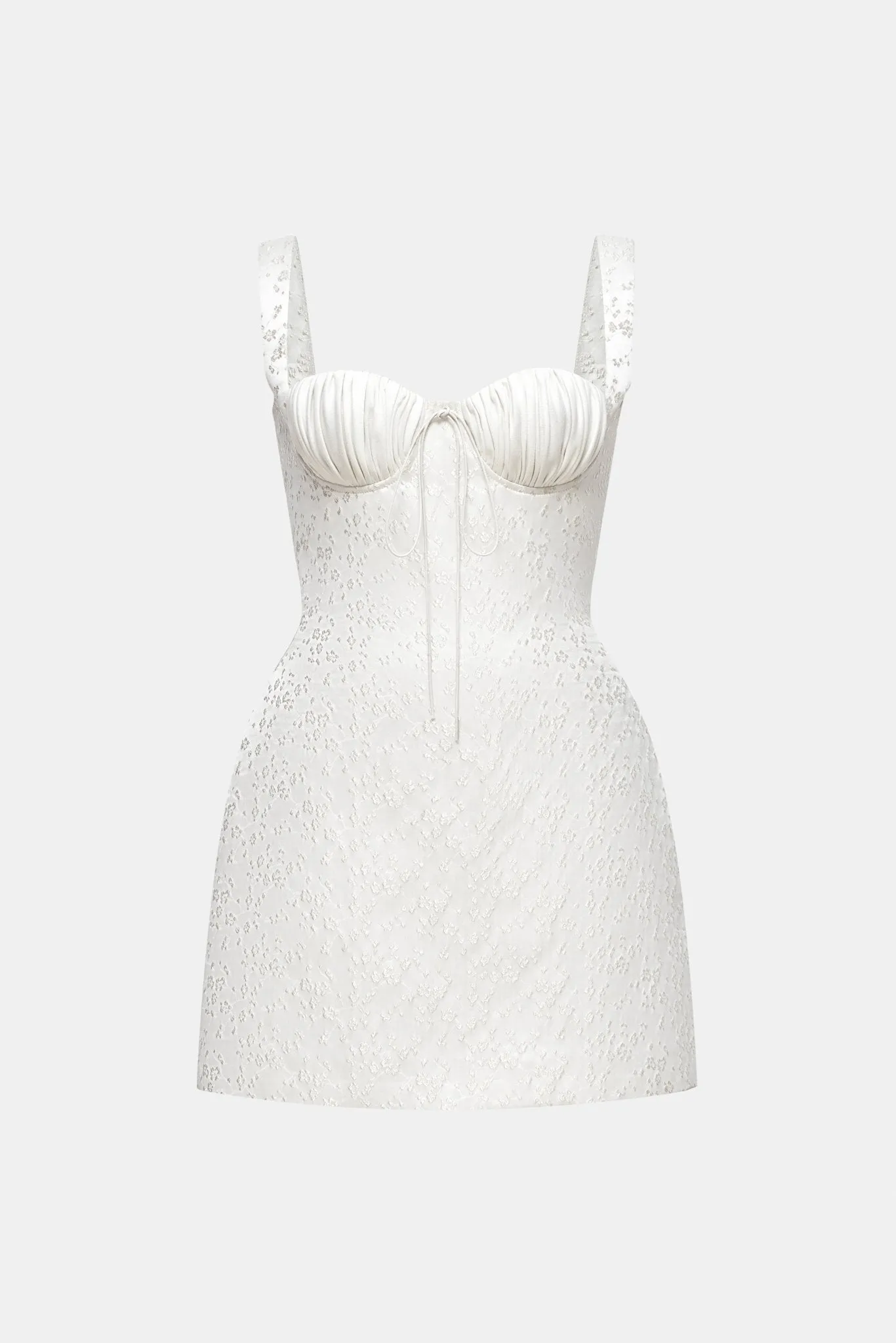 Ivory Floral Bustier Mini Dress sold by Montsand