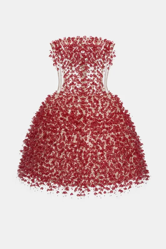 Red Flowers Mini Dress made by Montsand