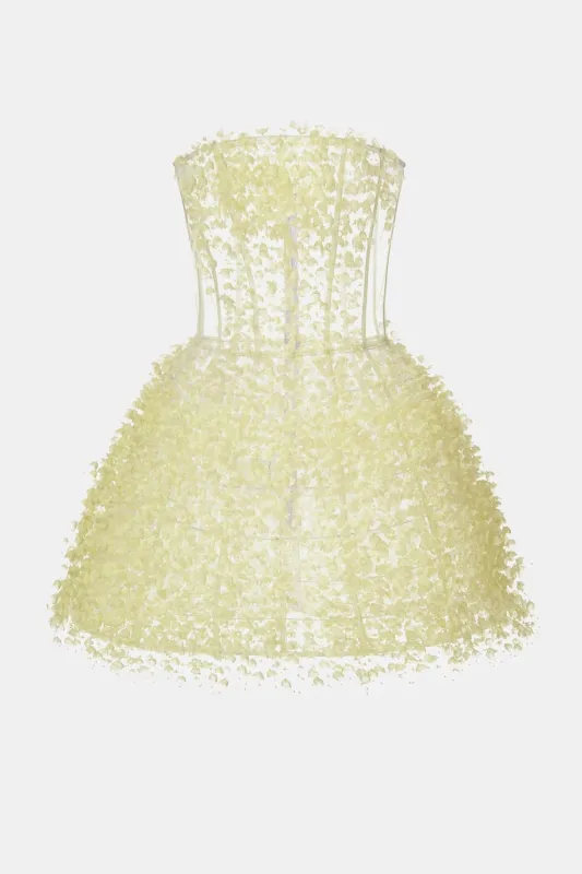 Lime Flowers Mini Dress made by Montsand