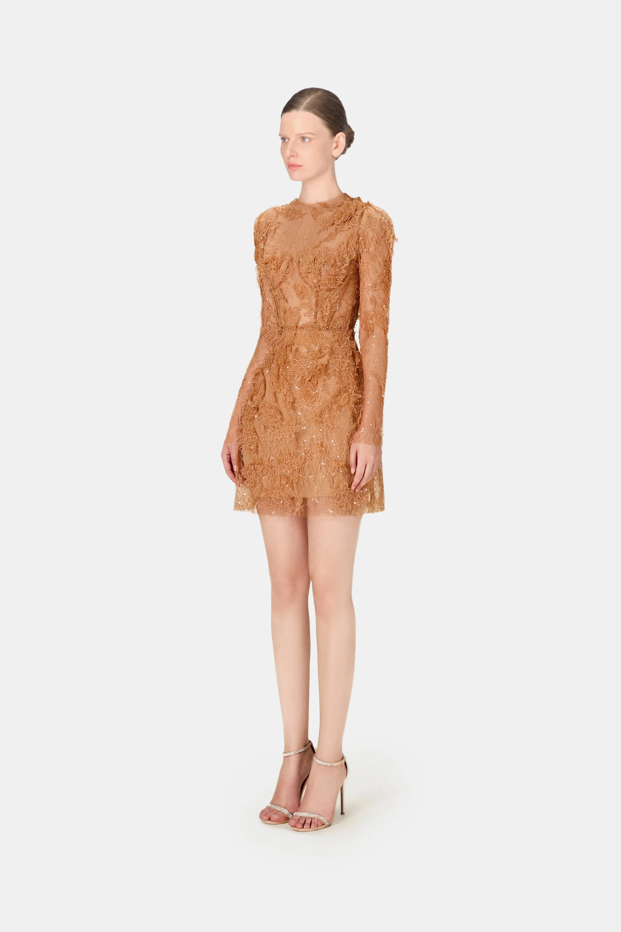 Honey Beaded Lace Mini Dress sold by Montsand product image thumbnail 3