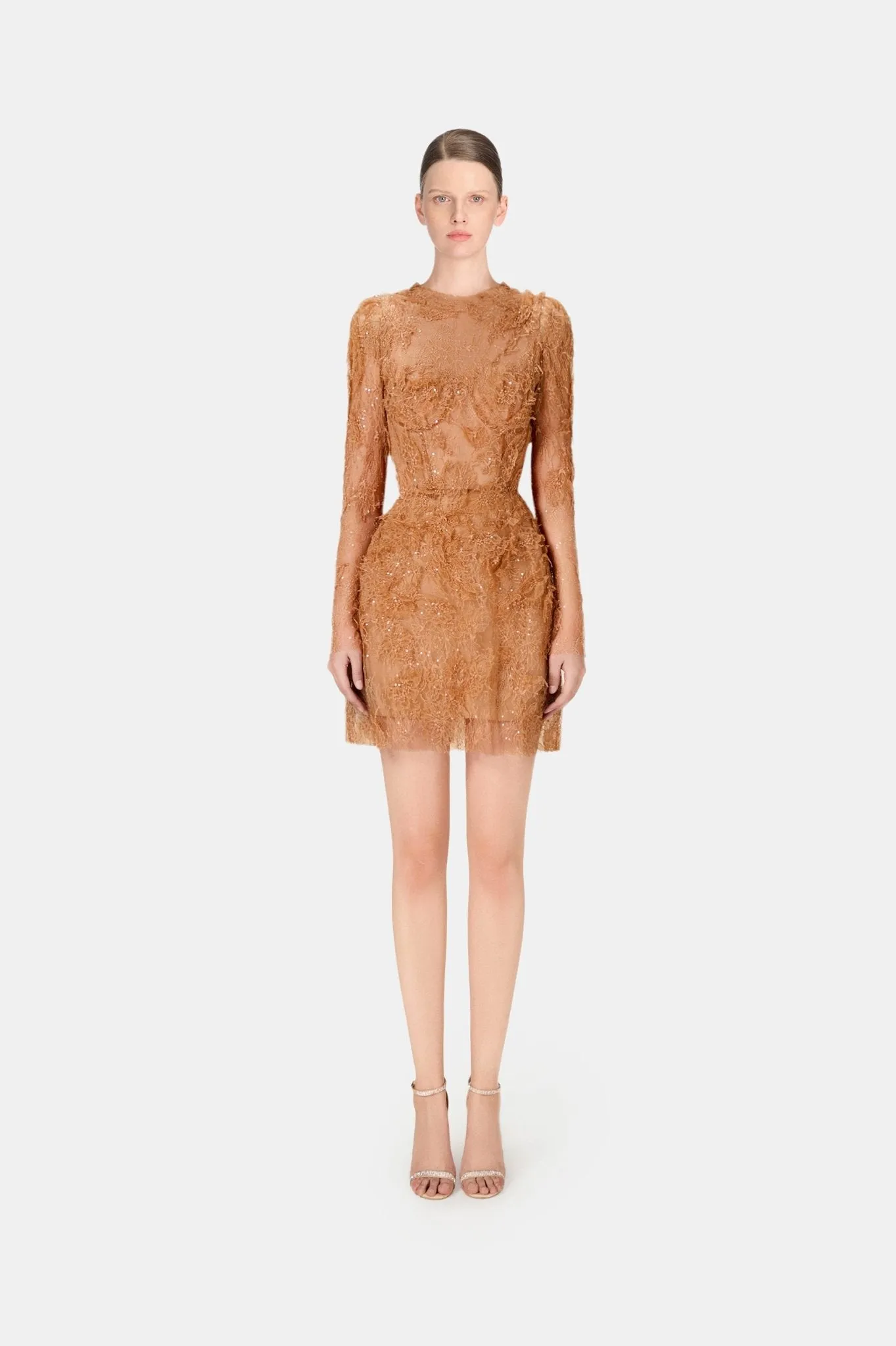 Honey Beaded Lace Mini Dress sold by Montsand product image thumbnail 2