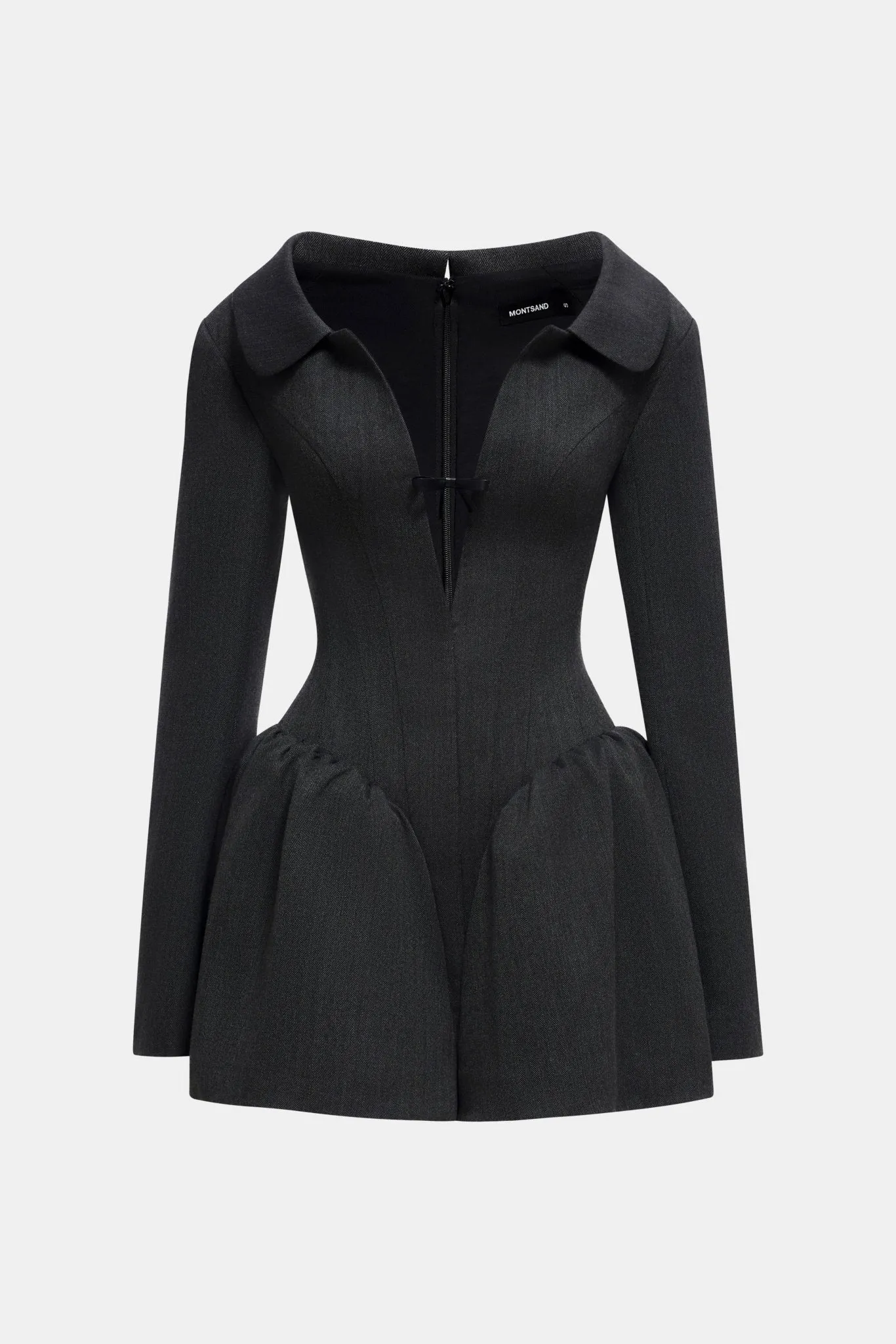 Grey Structured Peplum Dress sold by Montsand