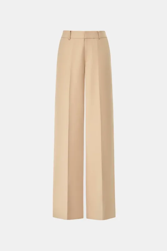 Brown Straight Leg Pants made by Montsand