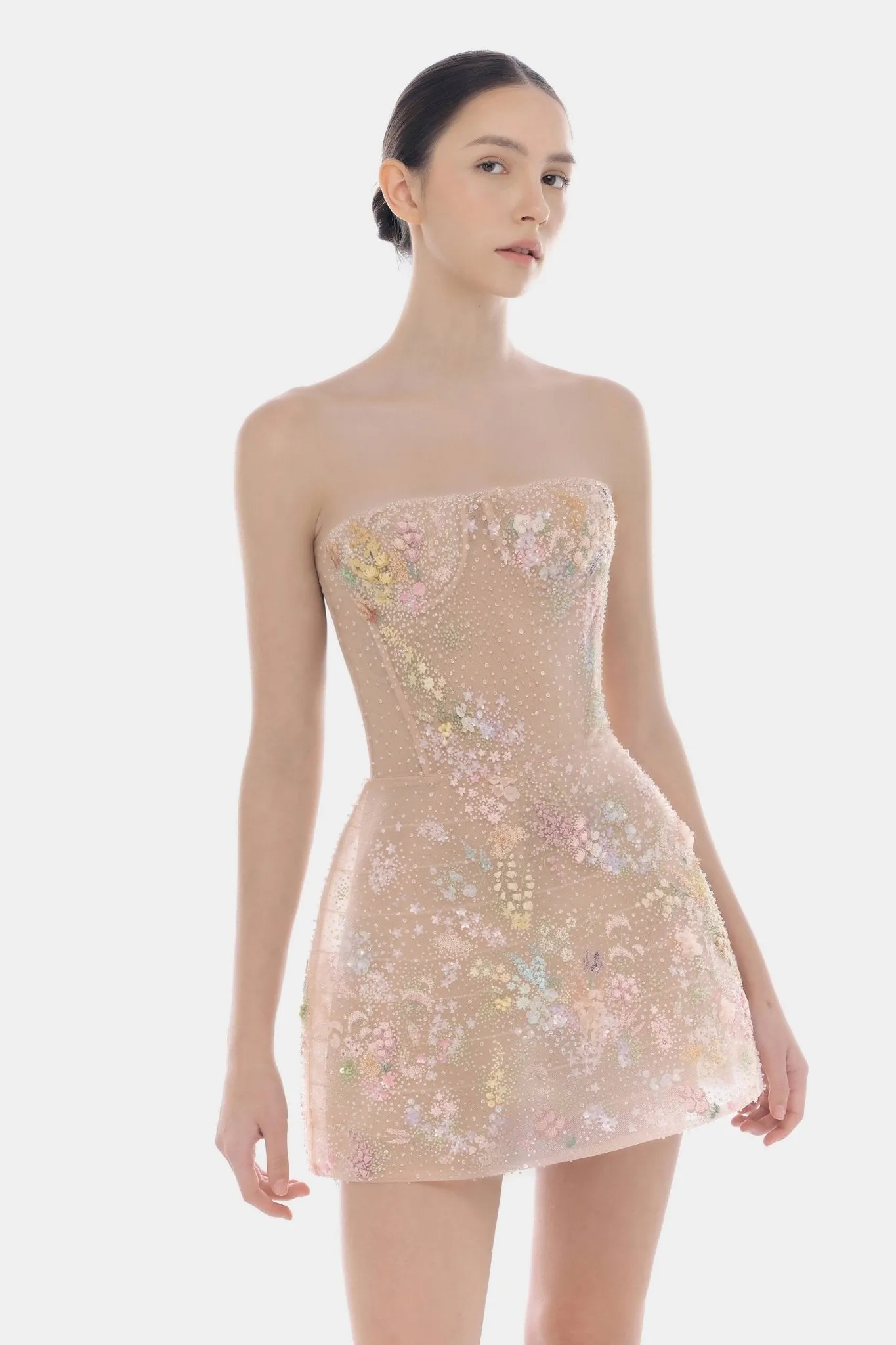 Pastel Mini Flower Embellished Dress sold by Montsand product image thumbnail 5